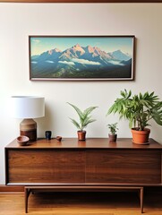 Pristine Mountain Overlook Decor - Vintage Art Print with Elevated Earth Elements