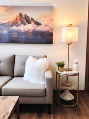Pristine Mountain Overlook: Elevated Elegance Wall Art with Decorative and Refined Edits