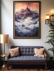 Pristine Mountain Overlook Decor: Elevated Ethereal Escapes in Wall Art