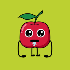 apple cartoon character vector