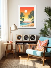 Retro Beachside Prints: Ocean Views and Vibes for Classic Wall Decor.