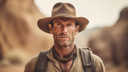 portrait of a cowboy in a hat