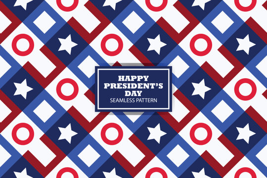 Happy Presidents Day seamless pattern background