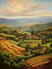 Timeless Tuscan Landscape Portraits: Wall Art of the Serene Rolling Hills of Tuscany