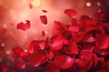Red rose petals background .Perfect for Valentine's Day , cards, backgrounds, prints, wedding , engagement 