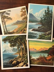 Vintage Coastal Postcards: Captivating Old-World Ocean Views in Stunning Vintage Landscapes
