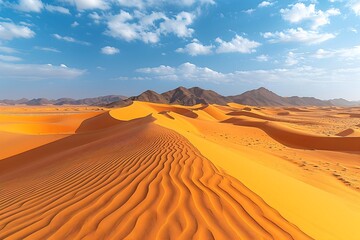Fototapeta na wymiar Sand Dunes: Tranquil Beauty of the Desert Sands
