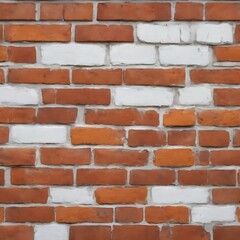Obraz premium Brick wall painted in white