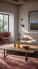 Fototapeta premium Table with fuzzy background