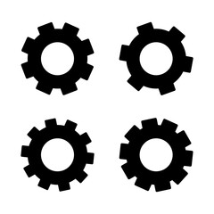 Gear icon black and white