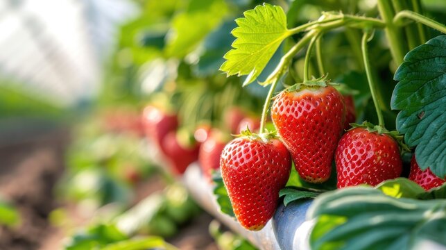 The cultivation and production of Strawberries, a successful harvest.