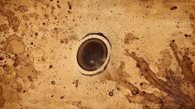 Coffee Stain Stamp Texture Ai Generative