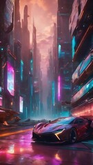 Modern futuristic sci fi background