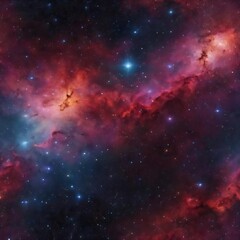 Fototapeta na wymiar 3d abstract space sky with stars and nebula