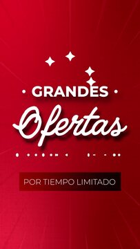 Grandes ofertas por tiempo limitado fondo rojo