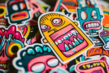 Vibrant expressions of creativity, these graffiti-inspired stickers add a burst of color to any surface