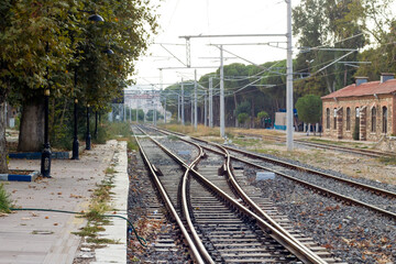 Railway without train and station without passengers