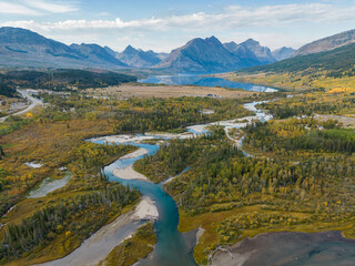 Beautiful landscape in east Glacier, Montana.