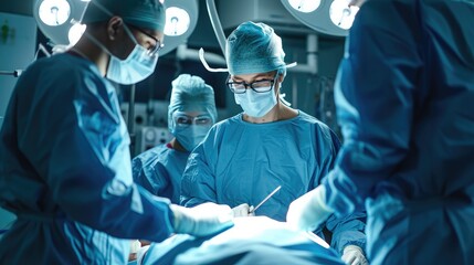 Concentrated Surgical team operating a patient in an operation theater. Well-trained anesthesiologist with years of training with complex machines follows the patient throughout the surgery.