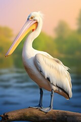 Obraz premium Great White Pelican in nature , Pelecanus onocrotalus