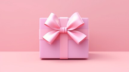 Blank sweet pink pastel color present box Ai Generative