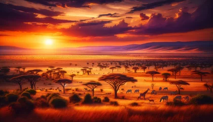 Rolgordijnen サバンナの夕焼け © Ayumu