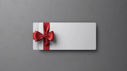 Blank white gift card signboard or gift voucher Ai Generative - obrazy, fototapety, plakaty