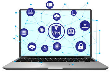 Virtual private network VPN cyber concept