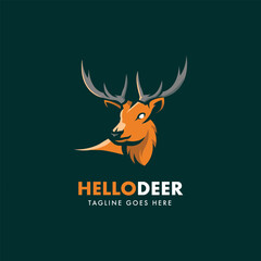 Deer logo design vector