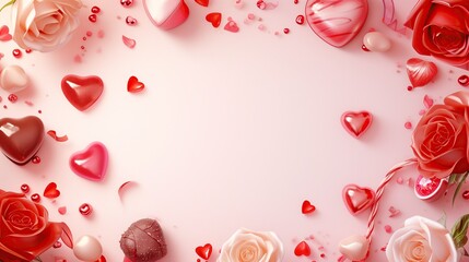 Blank white paper theme of sweet valentine.
