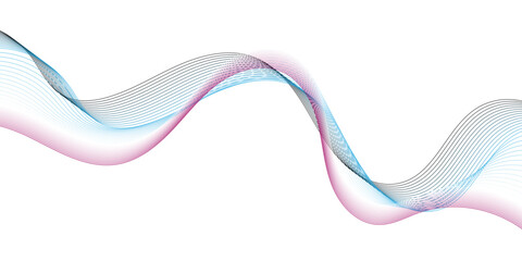 Abstract Dynamic color wave line background. flowing wave lines Design element for technology, science, modern concept.
