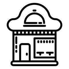 restaurant icon, line icon style