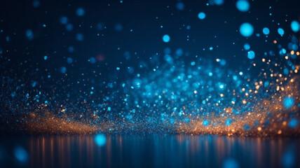 blue  glow particle abstract bokeh dark background