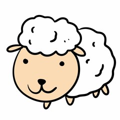 sheep cartoon icon image illustration design