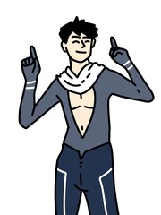 illustration of cartoon man on white background