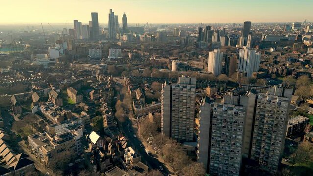 Elephant and castle toward Kennington and Vauxhall, London