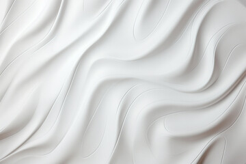 Obraz premium 3d illustration of abstract background with smooth wavy lines in white colors