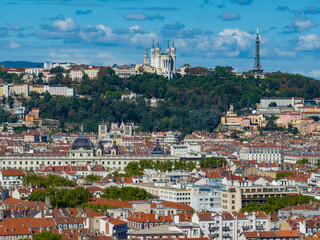 Obraz premium Basilica of Notre Dame of Fourviere - Lyon, France