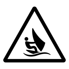 Windsurf Symbol Sign,Vector Illustration, Isolate On White Background Label. EPS10