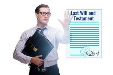 Last will and testament legal concept