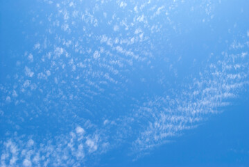 Fototapeta na wymiar air clouds in the soft blue sky