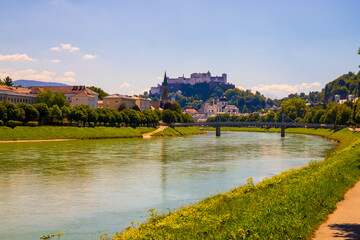 View of Salzburg from the river