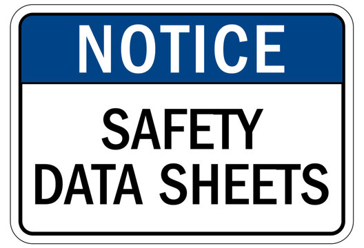 Safety data sheet and material safety data sheet sign