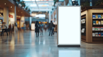 Blank advertising mockup for advertisement at the ... . Created using generative AI. - obrazy, fototapety, plakaty