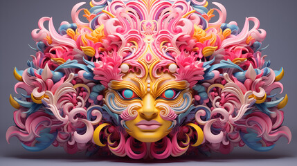 Ornate Decorative Abstract Mask