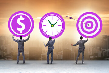Time is money concept with aims