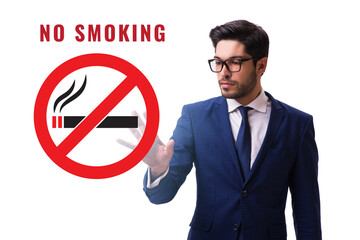 Anti smoking concept with antismoking logo