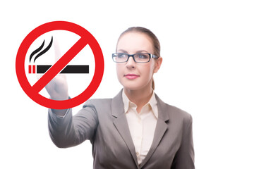 Anti smoking concept with antismoking logo