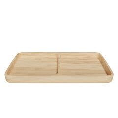wood plate wooden stage podium 3d render	
