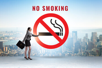 Anti smoking concept with antismoking logo